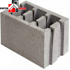 Блок строительный керамзитобетонный шлакоблок стеновой 400х250х188 мм