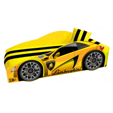 Кровать машинка Ламборгини машина серии Элит Ламборджини желтая Lamborghini с матрасом и бесплатной доставкой