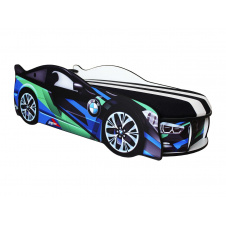 Кровать машина с матрасом SPACE SUPER CAR детская машинка БМВ Доставка 0 грн