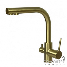 Смеситель для кухни с подключением к фильтру AquaSanita Akvaduo 2663 L G Gold золото