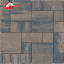 Тротуарна плитка бруківка Лайнстоун 30 Авеню 40 мм Арабіка мультиформатна вібропресована Ковальська Колор Мікс 4 см Буча