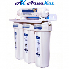 Aquakut Фильтр под мойку с ПОСТФИЛЬТРОМ четырехступеньчатый (двойные уплотнения в колбе)
