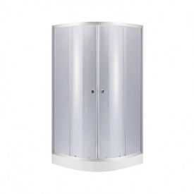 Набор Lidz душевая кабина Latwa SC80x80.SAT.LOW.GR, стекло тонированное 4 мм + поддон Kupala