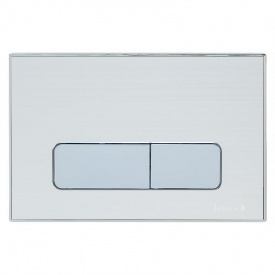 IMPRESE i7113, клавиша смыва, серебро сатин, вставка из алюминия