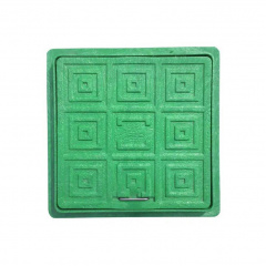 Люк-мини пластмассовый квадратный 300х300 (зелёный) Миколаїв
