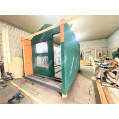 Лазня мобільна барн хаус 3,5 х2 3х2 7 м Sauna barn house Thermowood Production Ukraine Косів