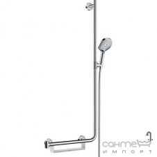 Душевой гарнитур Hansgrohe Unica Comfort Raindance Select S 120 26326000 с полочкой расположенной справа, хром