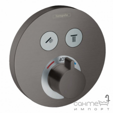 Внешняя часть термостата для душа Hansgrohe Shower Select 15743340 черный браш