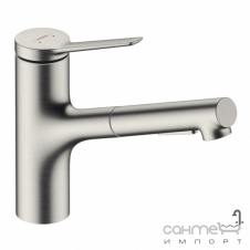 Фото - Змішувач для кухні з витяжним виливом Hansgrohe Zesis M33 74803800 нержавіюча сталь S-Box lite Змішувач для кухні з витяжним виливом Hansgrohe Zesis M33 74803800 нержавіюча сталь S-Box lite