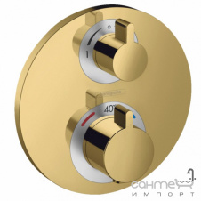Внешняя часть термостата для ванны/душа 2-функционный Hansgrohe Ecostat S 15758990 золото
