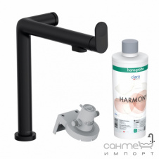 Смеситель для кухни + фильтр Hansgrohe Aqiuttura M91 76802670 матовый черный