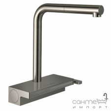 Смеситель для кухни с вытяжным изливом и каскадом Hansgrohe Aquno Select M81 73836800 нержавеющая сталь
