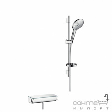 Душовий гарнітур з термостатом Hansgrohe Raindance Select 150 Combi 0,65 м 1/2 27036400 білий/хром