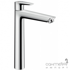 Высокий смеситель для раковины со сливным гарнитуром Hansgrohe Talis E 71716000 Хром