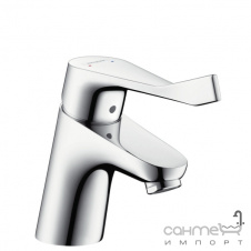 Смеситель для раковины с удлиненным рычагом, со сливным гарнитуром Hansgrohe Focus Care 31910000 хром