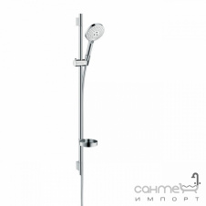 Душовий гарнітур із мильницею Hansgrohe Raindance Select S 120/Unica 26631400 хром/білий