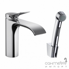 Смеситель для раковины с гигиеническим душем Hansgrohe Vivenis 75210000 хром