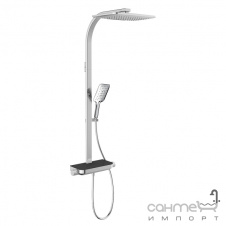 Душевая система c термостатом Imprese Centrum SQP T-15610B чёрный, хром
