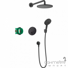 Душевая система скрытого монтажа Hansgrohe Raindance S 240 1 jet 27959670 матовый черный