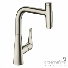 Змішувач для кухні з витяжним виливом Hansgrohe Metris Talis Select M51 73868800 нержавіюча сталь