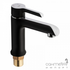 Змішувач для раковини Q-tap Grand QTGRABCR001F чорний/хром