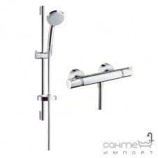 Душовий гарнітур (штанга 65 см) Hansgrohe Croma 100 Vario/Ecostat Comfort Combi 27034000