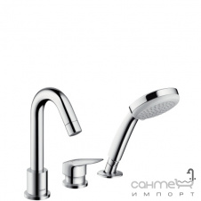 Змішувач для ванни на три отвори Hansgrohe Logis 71313000 Хром