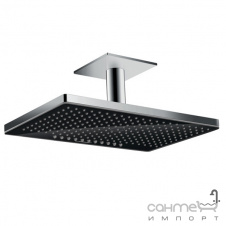 Верхний душ с потолочным кронштейном Hansgrohe Rainmaker Select 460 2jet 24004600 хром/черный
