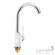 Смеситель для кухни Q-tap Grand QTGRAWCR007F белый/хром