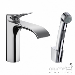 Смеситель для раковины с гигиеническим душем Hansgrohe Vivenis 75210000 хром Фастів