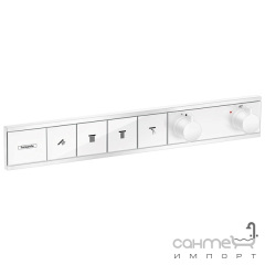 Внешняя часть смесителя-термостата скрытого монтажа на 4 потребителя Hansgrohe Rainfinity RainSelect 15382700 матовый белый Черкассы