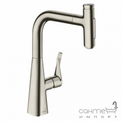 Смеситель для кухни с вытяжным изливом Hansgrohe Metris Select M71 73817800 нержавеющая сталь Бровари