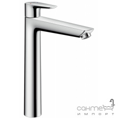 Высокий смеситель для раковины со сливным гарнитуром Hansgrohe Talis E 71716000 Хром Кропивницький