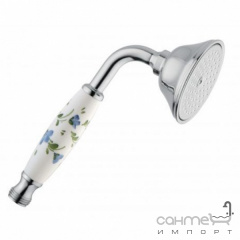 Ручний душ Bugnatese Wellness RICCR19746 ceram fiora хром ручка кераміка з квітковим декором Бровари