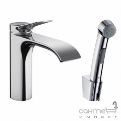 Смеситель для раковины с гигиеническим душем Hansgrohe Vivenis 75210000 хром Черкаси