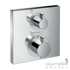Внешняя часть смесителя-термостата для душа Hansgrohe Ecostat Square 15712000 хром Миколаїв