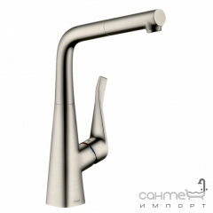 Смеситель для кухни с вытяжным изливом Hansgrohe Metris M71 73812800 нержавеющая сталь Чернівці