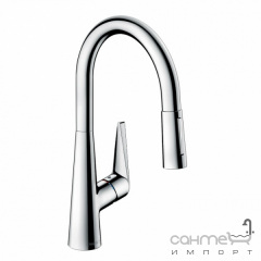 Смеситель для кухни с вытяжным изливом Hansgrohe Metris Talis M51 73851000 хром Киев