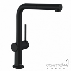 Змішувач для кухні з витяжним виливом Hansgrohe Talis M54 72809670 матовий чорний, S-Box Львів
