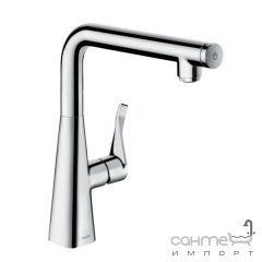 Смеситель для кухни с выдвижным изливом Hansgrohe Metris Select 14847000 хром Миколаїв