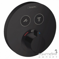 Внешняя часть термостата для душа Hansgrohe Shower Select S 15743670 матовый черный Київ