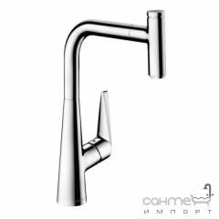 Змішувач для кухні з витяжним виливом Hansgrohe Metris Talis Select M51 73853000 хром Київ