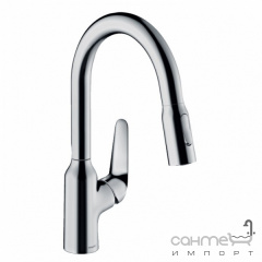 Смеситель для кухни с вытяжным изливом Hansgrohe Focus M42 71862000 хром Івано-Франківськ