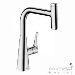Смеситель для кухни с вытяжным изливом Hansgrohe Metris Select M71 73802000 хром Кропивницький