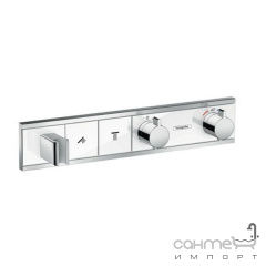 Змішувач-термостат прихованого монтажу для душу на 2 споживачі Hansgrohe RainSelect 15355400 білий/хром Житомир