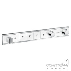 Змішувач-термостат прихованого монтажу для душу на 5 споживачів Hansgrohe RainSelect 15358400 білий Київ