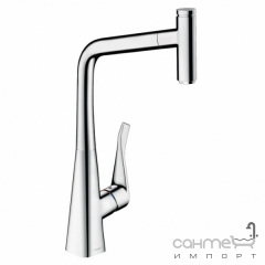 Смеситель для кухни с вытяжным изливом Hansgrohe Metris Select M71 Eco 73807000 хром S-Box Обухов