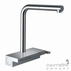 Смеситель для кухни с вытяжным изливом и каскадом Hansgrohe Aquno Select M81 73836000 хром Луцк