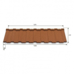 Композитная черепица Metrotile Metro Classic 1335х415 мм Coal Black Киев