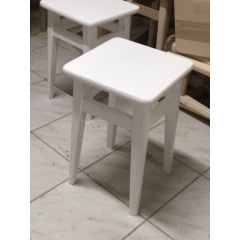 Табурет кухонный массив бука в белом цвете 450x300x300 Тернополь